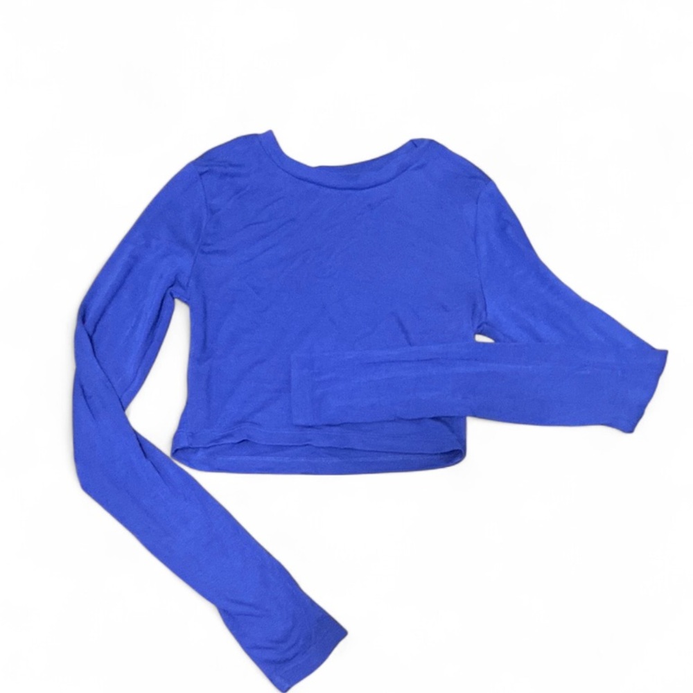 PacSun Blue Long Sleeve Crop Top